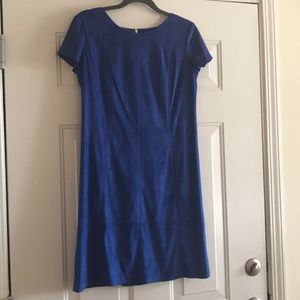 Indigo blue suede dress